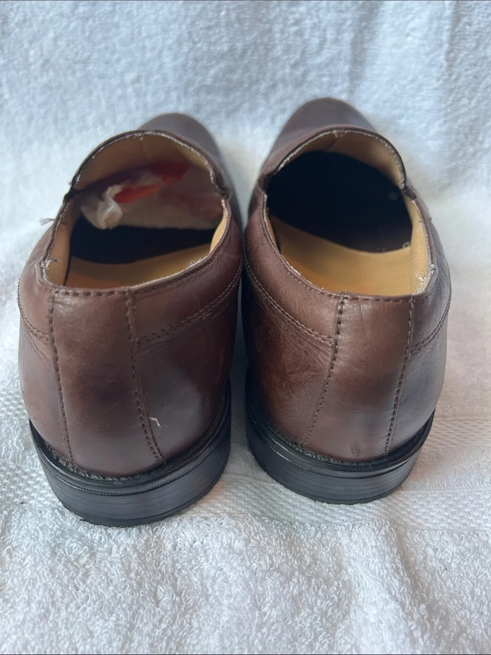 croft & barrow Men's Dark Brown Leather Slip-On Loafers